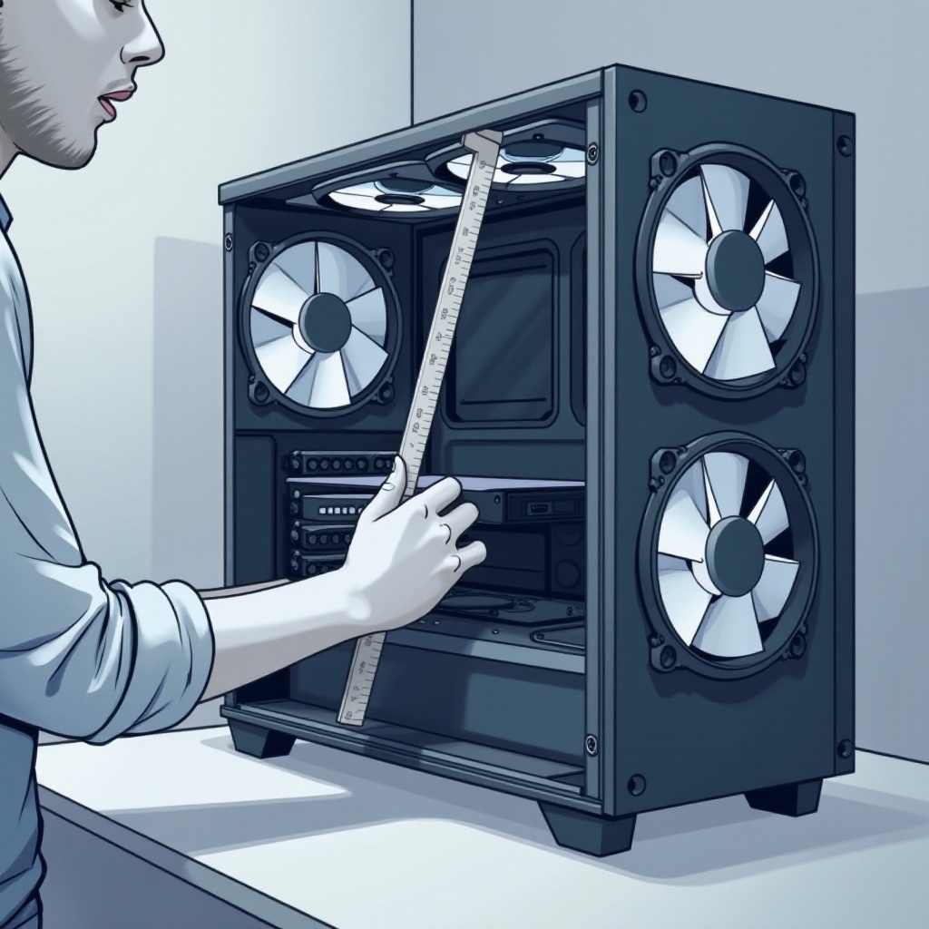 ケースファンのサイズを測定する方法