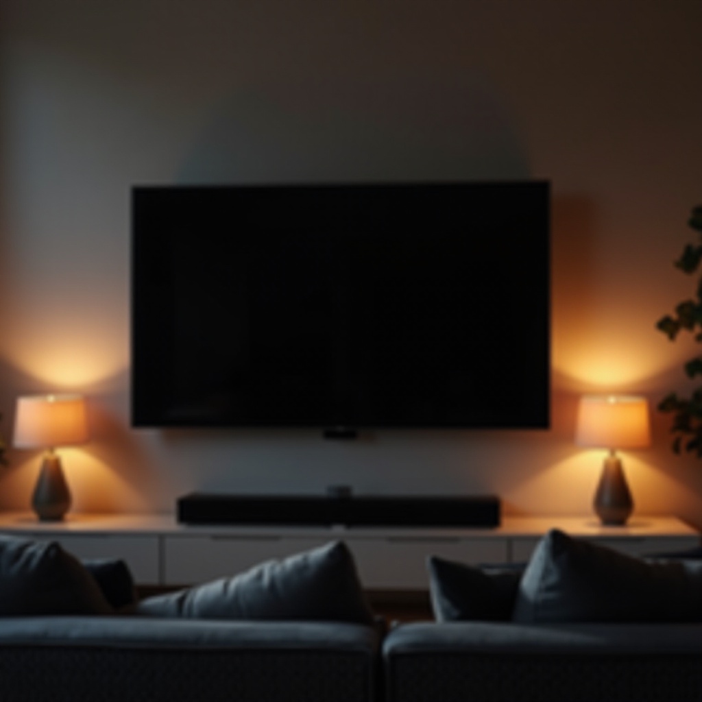 テレビの黒い画面