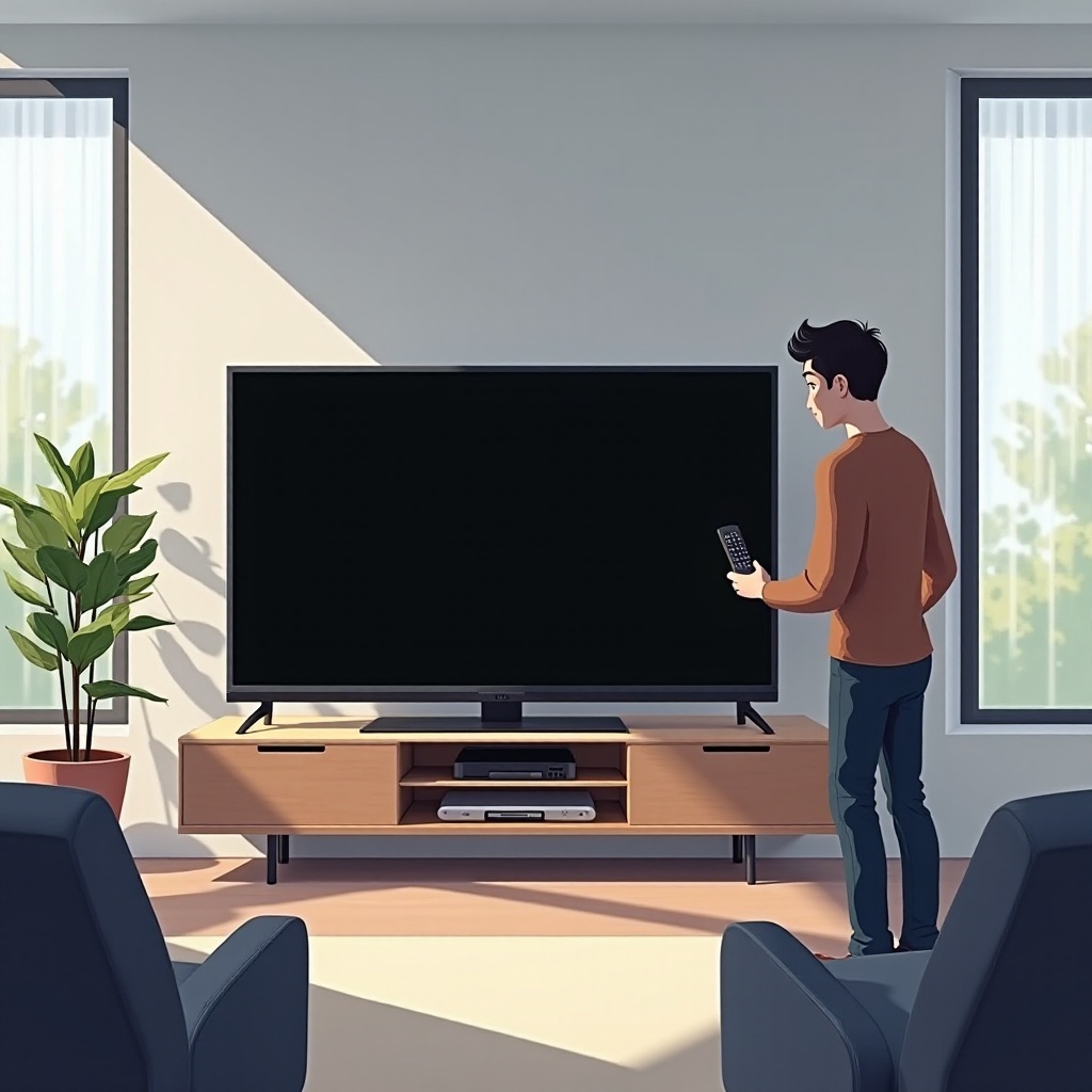 テレビの黒い画面