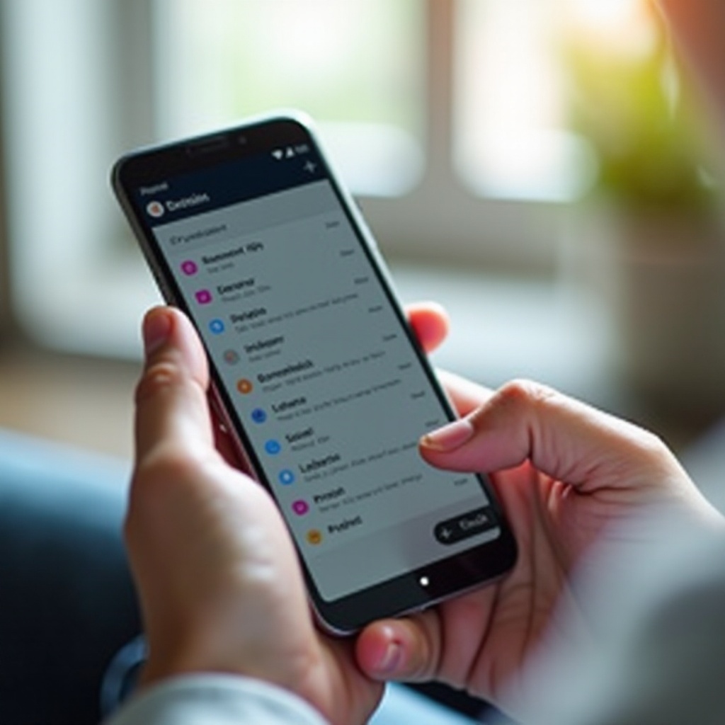 cara menghapus email di ponsel Android