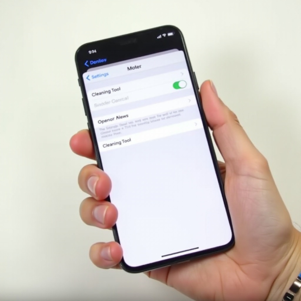 cómo usar la herramienta de limpieza en iOS 18