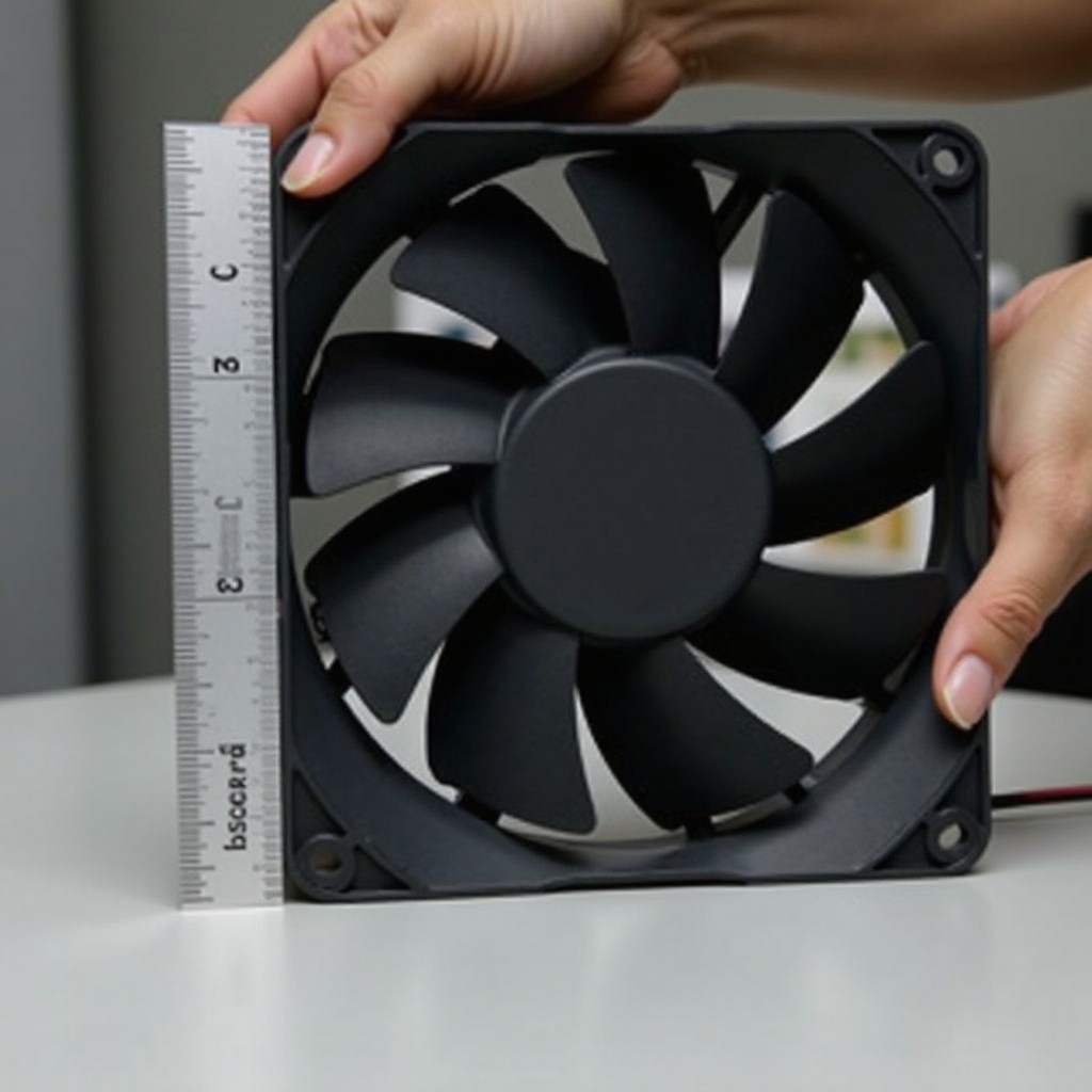 jak zmierzyć rozmiar wentylatora obudowy